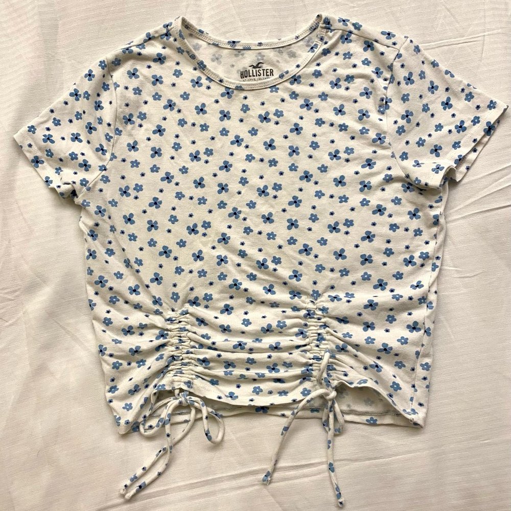 Blue Floral Baby Tee